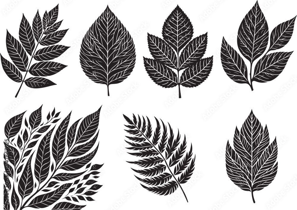 Black Leaf Inked Silhouette Black Leaf Inked Silhouette