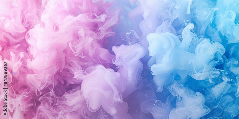 Fototapeta premium Colorful pastel soft pink blue and purple colour flow background