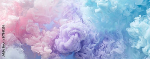 Colorful pastel soft pink blue and purple colour flow background