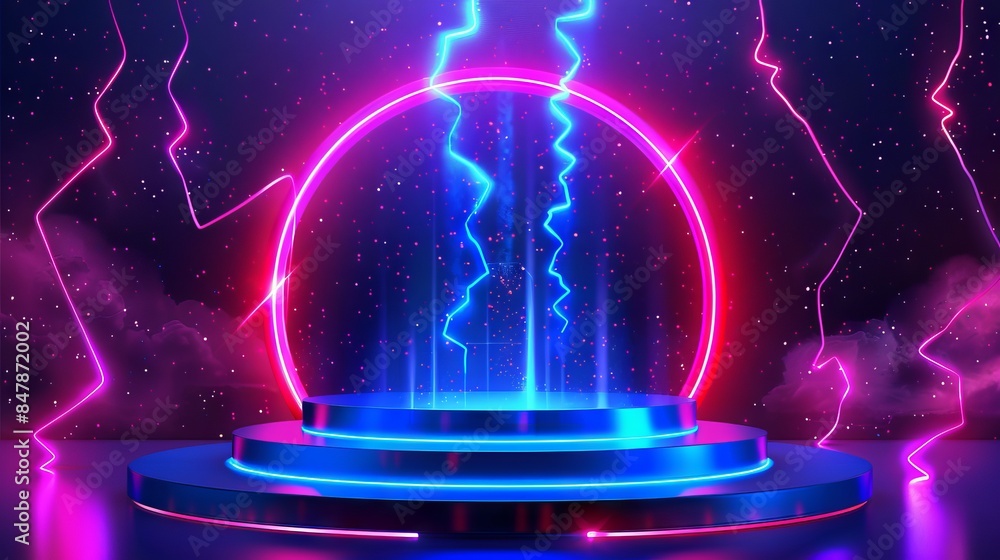 Neon style background design Neon style background design