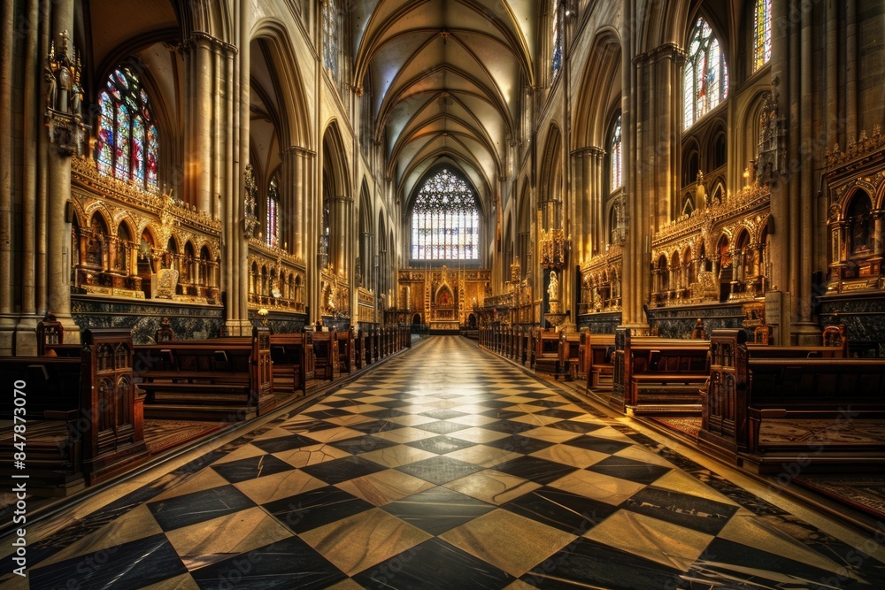 Located. The Nave of Westminster Abbey: Gothic Style Cathedral Next to Palace of Westminster Located. The Nave of Westminster Abbey: Gothic Style Cathedral Next to Palace of Westminster