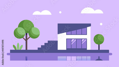 An idyllic house nestled on a serene island, surrounded by glistening waters. A picturesque home situated on a tranquil island, encompassed by shimmering waters and abundant foliage.