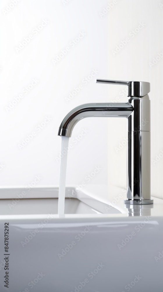 Faucet and a sink on a white background Faucet and a sink on a white background