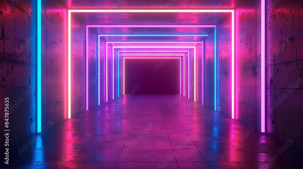 Neon style wall background Neon style wall background