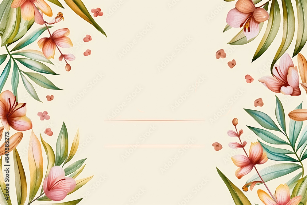 Baby shower card design with a sweet pastel palette and delicate floral accents, creating a soft and elegant backdrop Baby shower card design with a sweet pastel palette and delicate floral accents, creating a soft and elegant backdrop