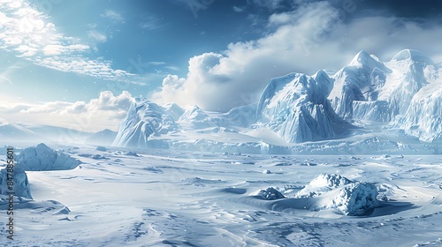 Wallpaper Mural Panoramic Icefields: Capturing the Vastness of Frozen Tundra Torontodigital.ca
