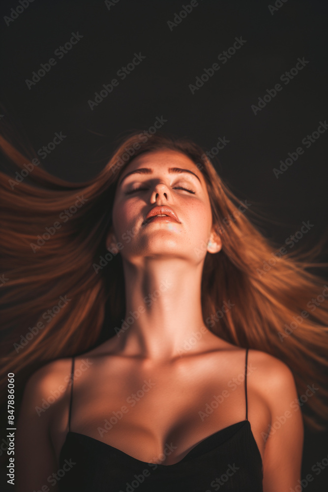 Portrait of a captivating blonde beauty with flowing hair, a minimalist masterpiece of form and elegance. Portrait of a captivating blonde beauty with flowing hair, a minimalist masterpiece of form and elegance.