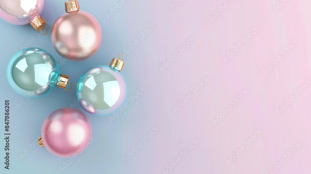 Minimalist Christmas ornaments background pastel pink blue baubles festive holiday decor simple elegant design template pod printable print demand mockup style for holiday graphics pretty copy space Minimalist Christmas ornaments background pastel pink blue baubles festive holiday decor simple elegant design template pod printable print demand mockup style for holiday graphics pretty copy space