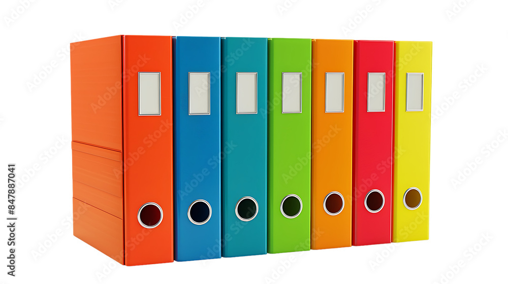 Office folders isolated on transparent background Office folders isolated on transparent background