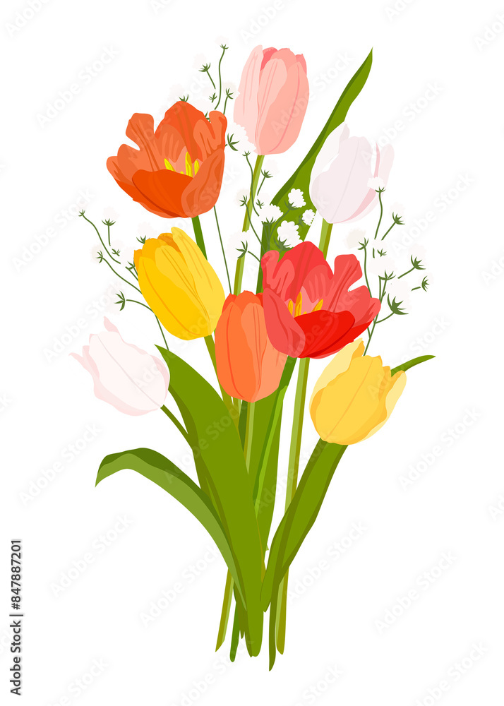 Tulip flower png bouquet clipart, Valentine's gift on transparent background Tulip flower png bouquet clipart, Valentine's gift on transparent background