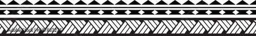 Polynesian pattern tribal tattoo border. Tribal tattoo geometric fore arm samoan band.Tattoo eps forearm samoan sleeve bracelet.Fabric seamless isolated hawaiian pattern on white background.