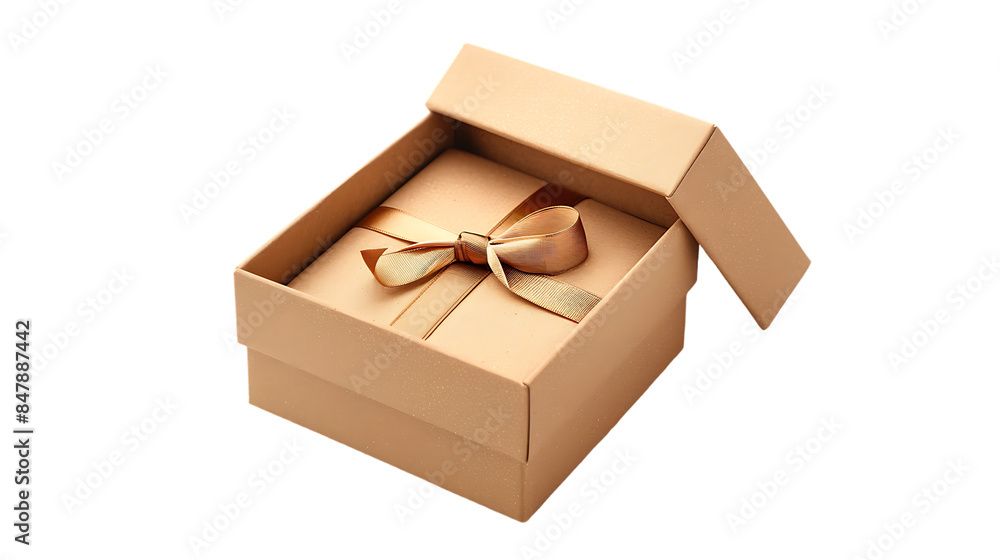 Open jewelry gift box isolated on transparent background Open jewelry gift box isolated on transparent background