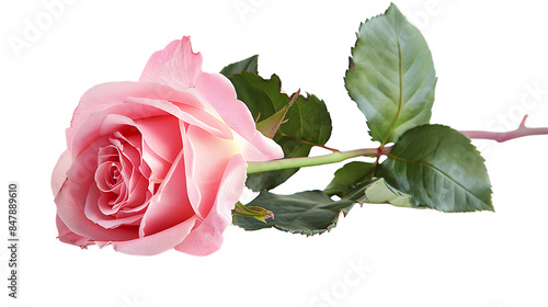 Fototapeta Naklejka Na Ścianę i Meble -  pink rose isolated on transparent background
