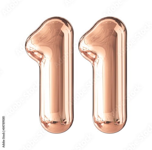 Rose Gold number 11 photo