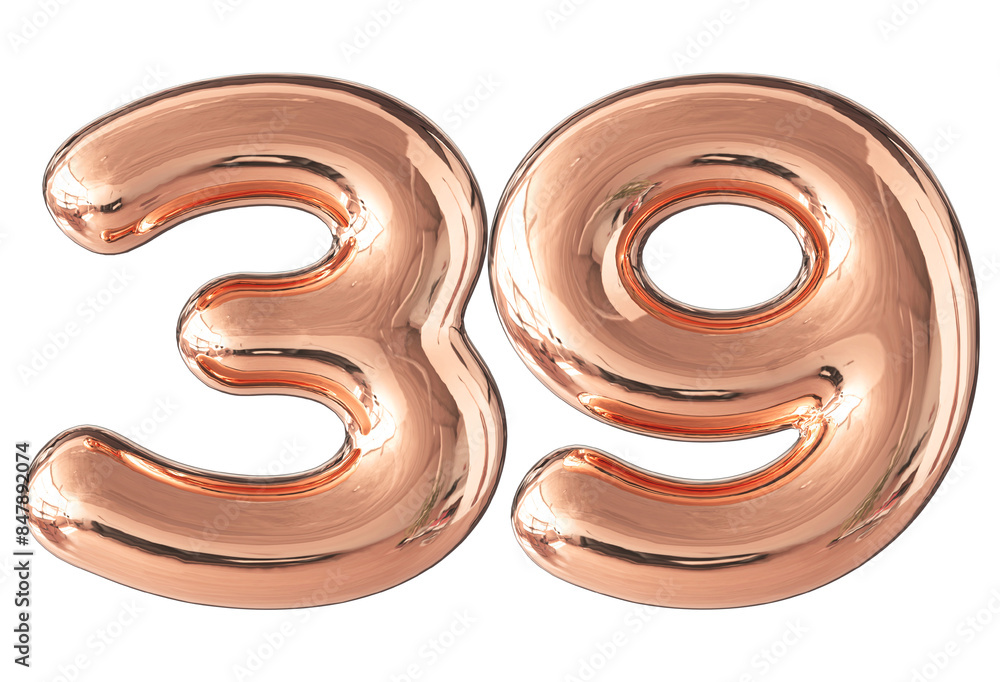 Rose Gold number 39 Rose Gold number 39