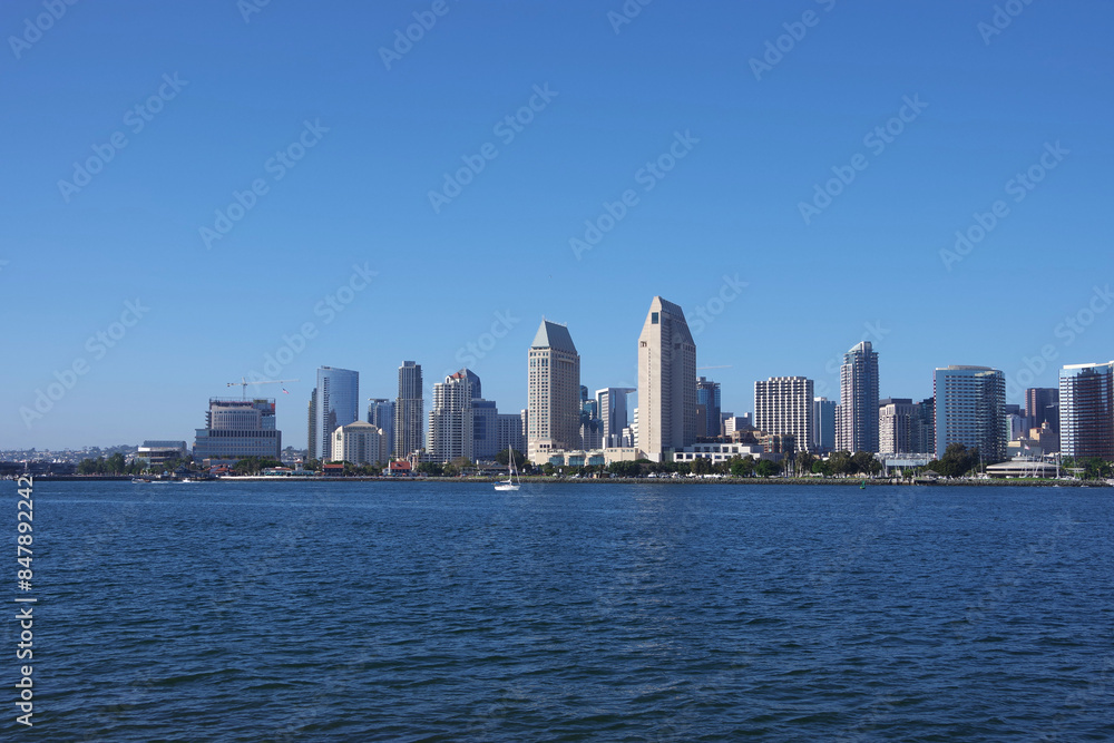 San Diego Skyline seen from Coronado Island San Diego Skyline seen from Coronado Island