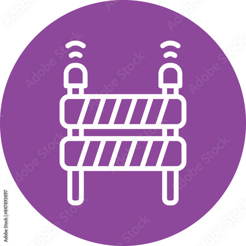 Barrier line circle icon