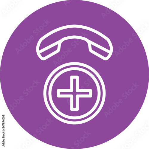 Emergency line circle icon