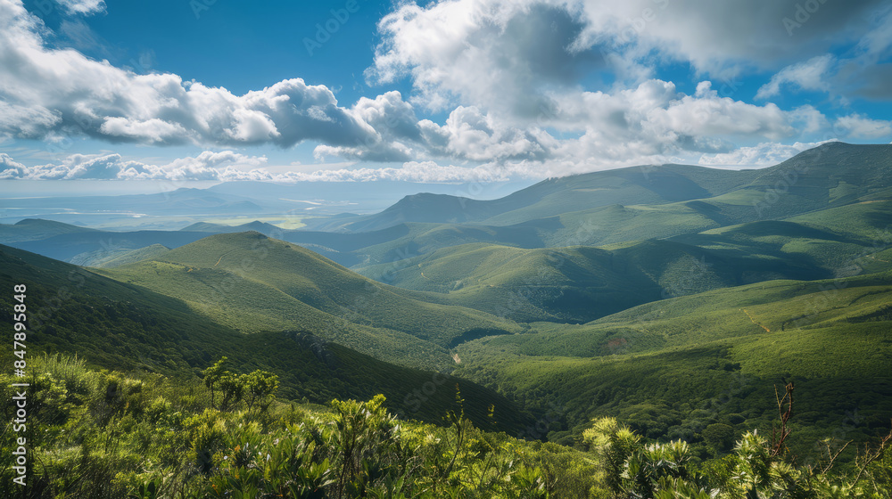 Obraz premium Scenic view of Garden Route National Park in Western Cape, South Africa