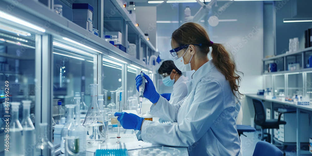 scientists working in a laboratory carrying scientists working in a laboratory carrying
