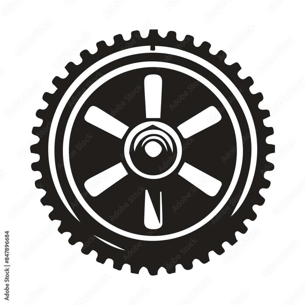 Obraz premium Motorcycle engine illustration on white background. element for poster, emblem, sign, badge. illustration,