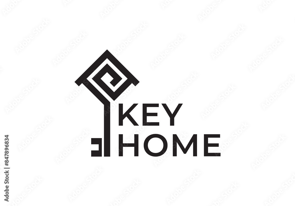simple creative key home logo vector design simple creative key home logo vector design