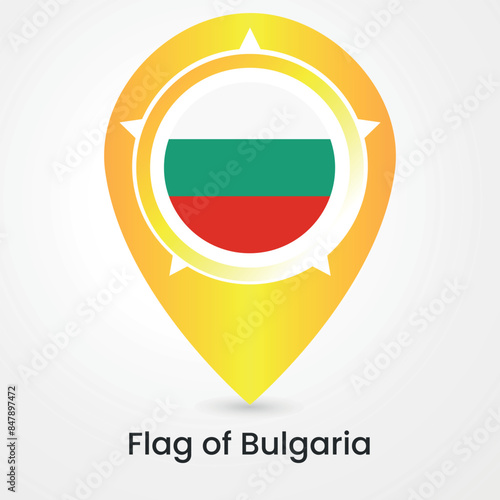 Free Download Bulgaria Flag Map Pin Icon - GFXLoad