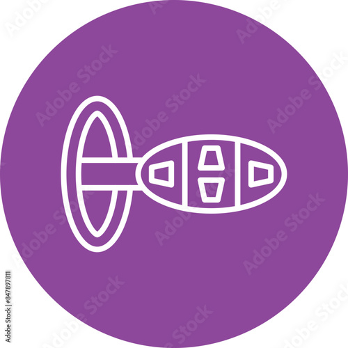 Ignition line circle icon