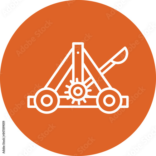 catapult line circle icon