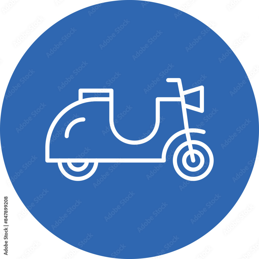 scooter line circle icon scooter line circle icon