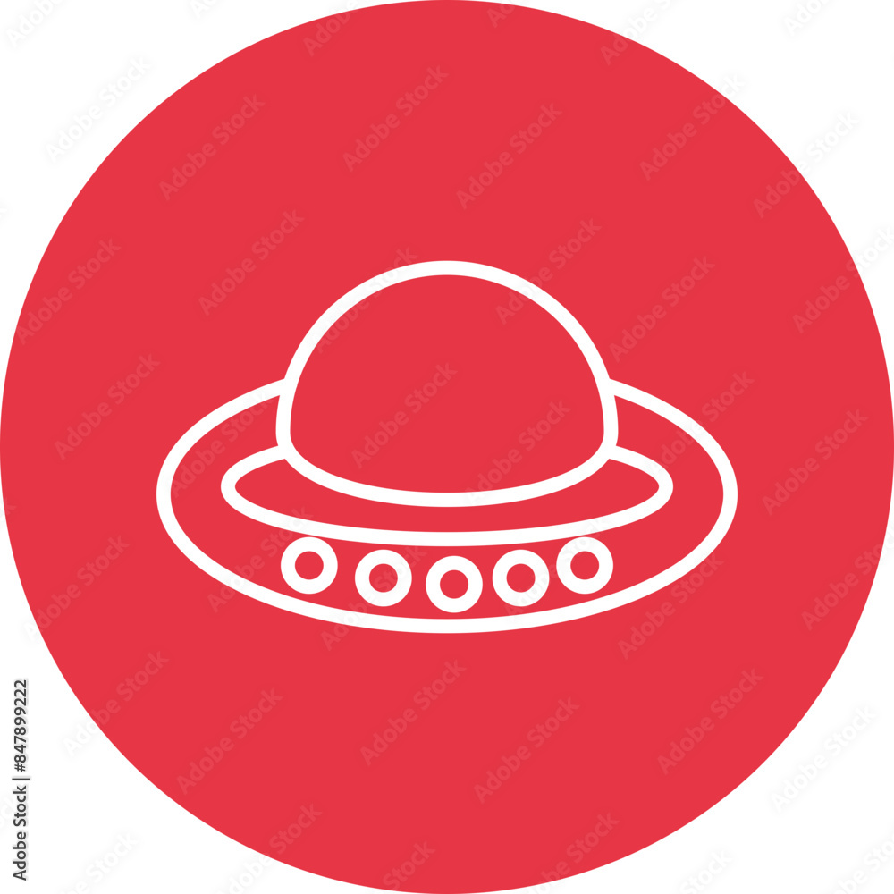 ufo line circle icon