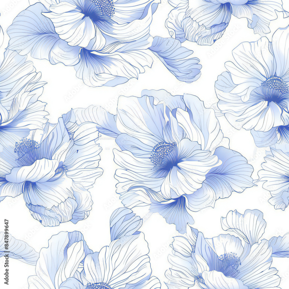 Obraz premium floral pattern wallpaper, seamless 