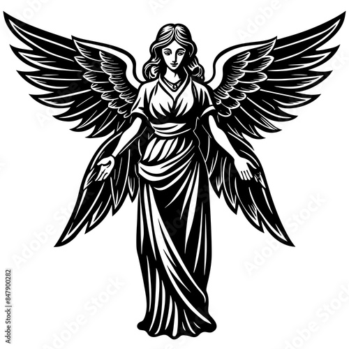 angel vector silhouette illustration svg file