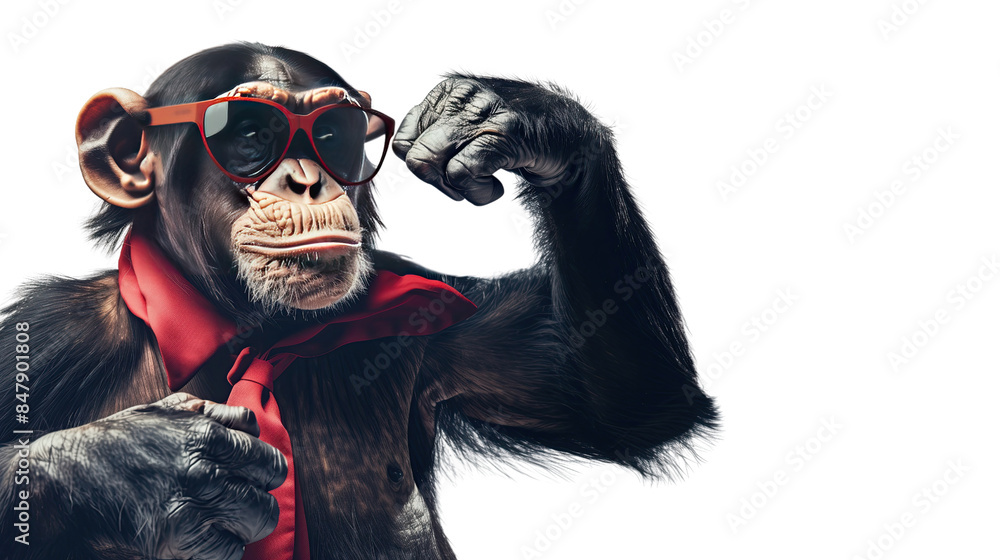 Monkey super hero on a transparent background Monkey super hero on a transparent background