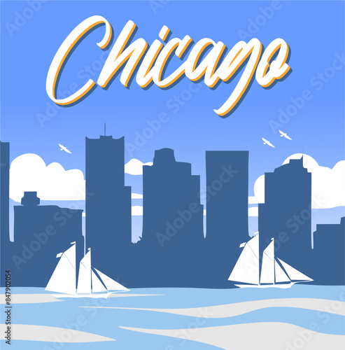 chicago illinois with beautiful city views