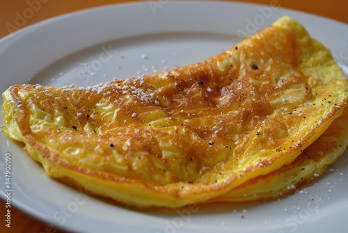 Omellete. Delicious Breakfast Dish on Plate with Sweet and Savory Flavors