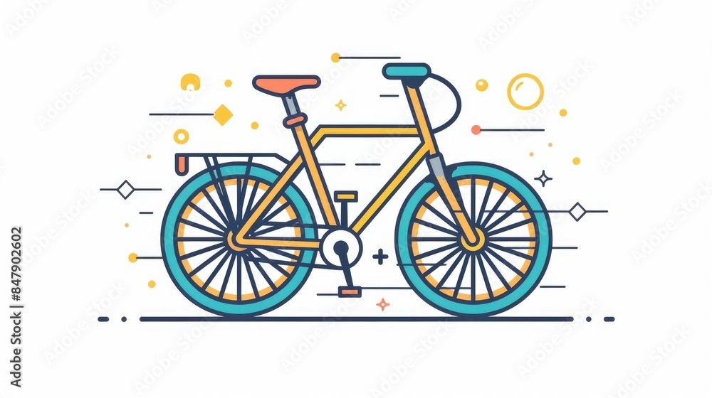 Fototapeta premium Icon depicting a bicycle
