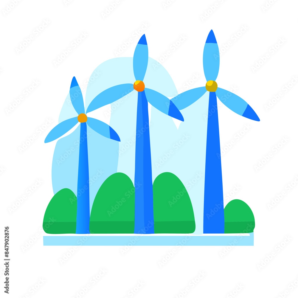 Wind Turbines Icon: Eco-Friendly Symbol for Sustainable Energy Solutions Wind Turbines Icon: Eco-Friendly Symbol for Sustainable Energy Solutions