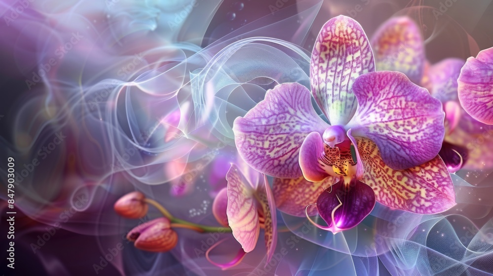 Orchid Bloom in a Dreamlike Setting Orchid Bloom in a Dreamlike Setting