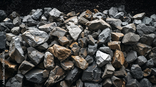 Wallpaper Mural Scattered and isolated rock debris pile Torontodigital.ca