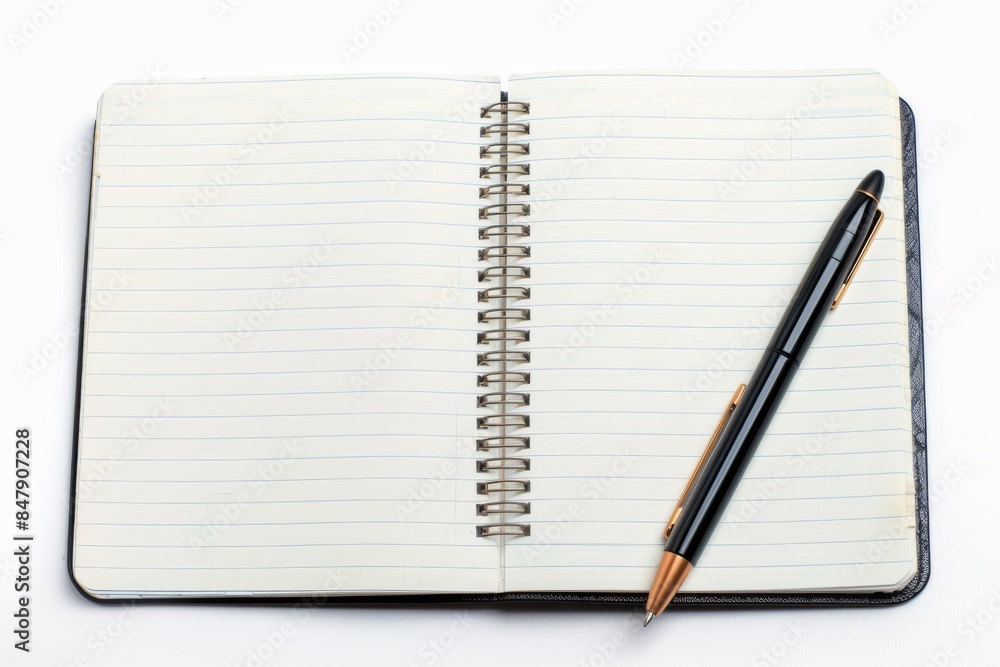 A Blank Canvas of Lines Awaiting Inspiration, a Black Pen Ready to Unleash It A Blank Canvas of Lines Awaiting Inspiration, a Black Pen Ready to Unleash It