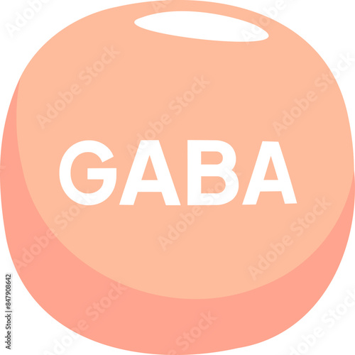 vitamin molecule GABA icon