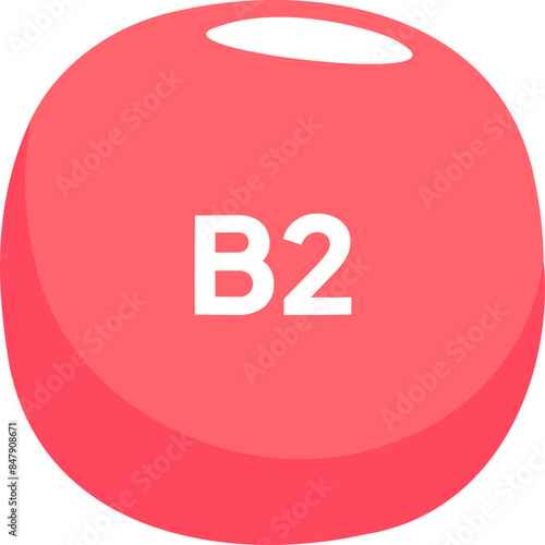 vitamin molecule B2 icon