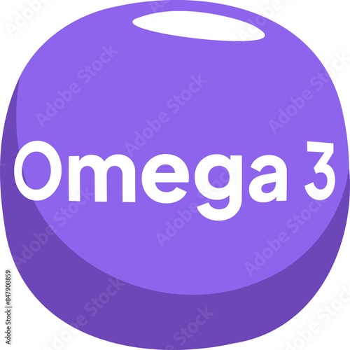 vitamin molecule Omega 3 icon