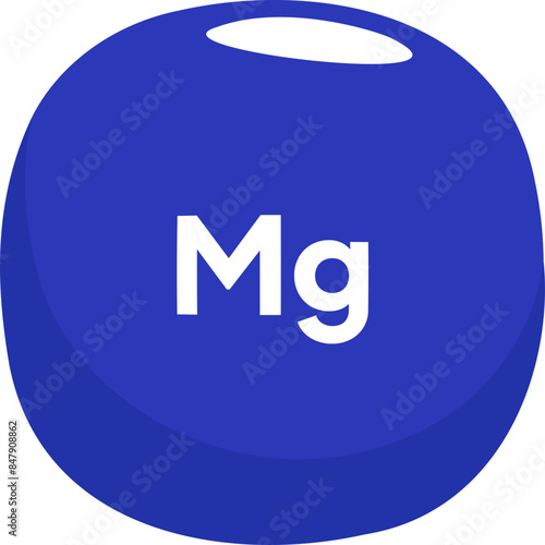 vitamin molecule Mg icon