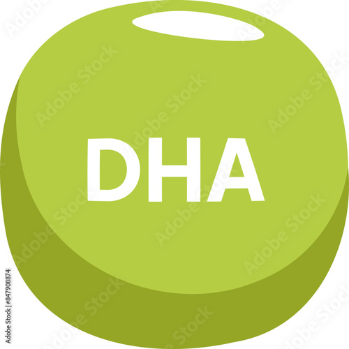 vitamin molecule DHA icon