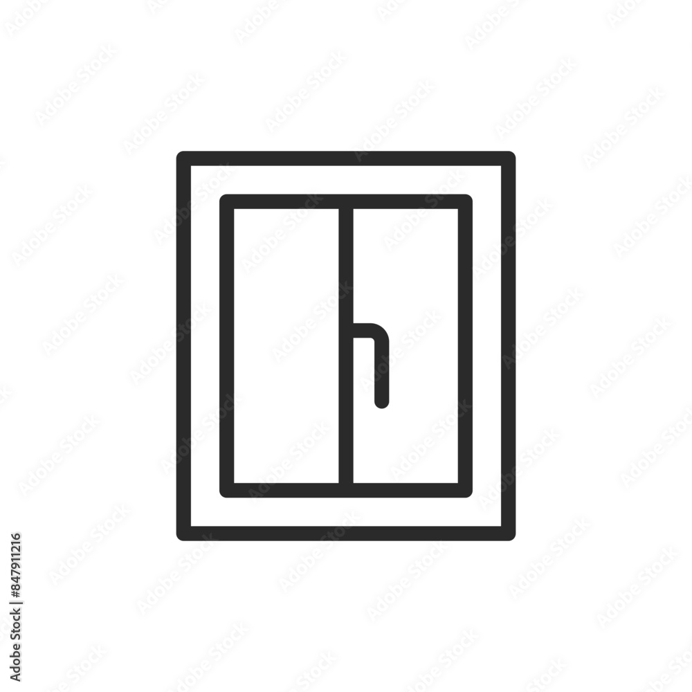 Window, linear style icon. Simple window icon. Editable stroke width.