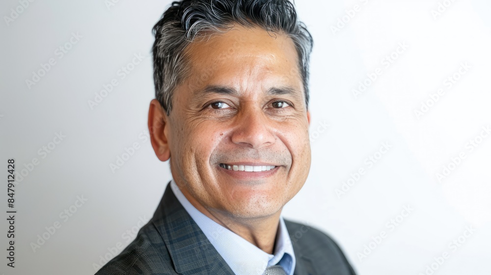 indian or latin confident mature middle age leader ceo male businessman on white background. Handsome hispanic senior business indian or latin confident mature middle age leader ceo male businessman on white background. Handsome hispanic senior business