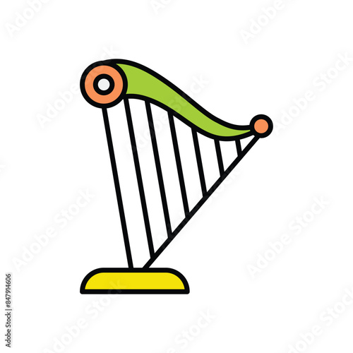 Harp vector icon