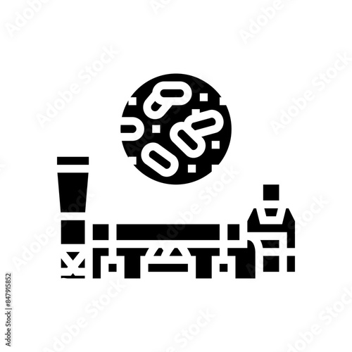 drying wood pellets glyph icon vector. drying wood pellets sign. isolated symbol illustration